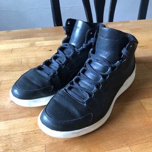 Under Armour Charged Pivot Mid Sneaker — 100% Leather Upper